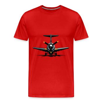 Model Airplane Pilot Airplane Hobby Design - Men's Premium Organic T-Shirt - red - Front - Damien (186cm)