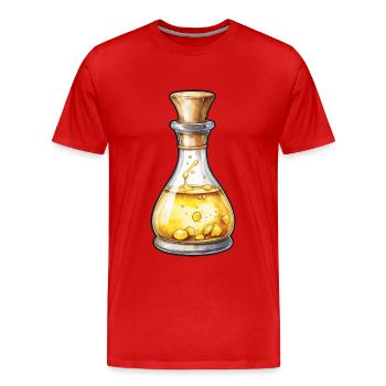 Ästhetisches Gaming Zaubertrank Design Ikonisch - Männer Premium Bio T-Shirt - Rot - Vorne - Damien (186cm)
