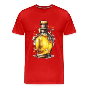 Potion Magique Esthétique Gamer Design Streetwear - T-shirt bio Premium Homme - rouge - Devant - Damien (186cm)