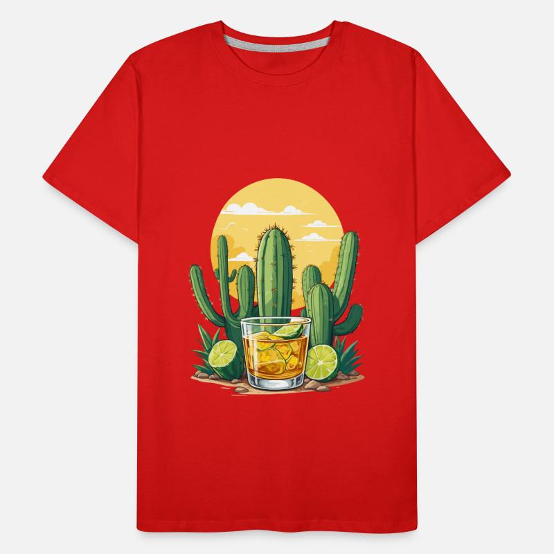 Ikonisches Mexiko Getränk Tequila Cinco De Mayo Männer Premium Bio T-Shirt
