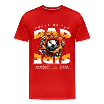 POWER OF THE DAD SIDE - Men's Premium Organic T-Shirt - red - Front - Damien (186cm)