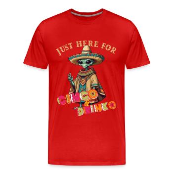 Fiesta Alien Spruch Lustiger Cinco De Mayo Feier - Männer Premium Bio T-Shirt - Rot - Vorne - Damien (186cm)