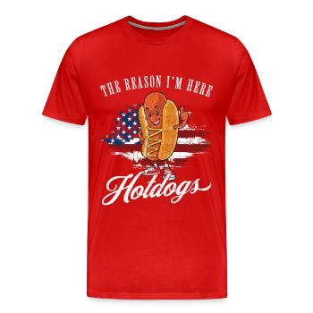 Jollier - T-shirt bio Premium Homme - rouge - Devant - Damien (186cm)