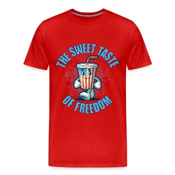Taste Of Freedom Retro Vintage Design - Männer Premium Bio T-Shirt - Rot - Vorne - Damien (186cm)