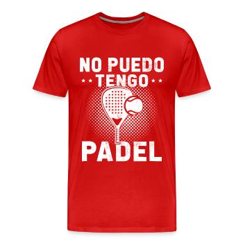 Ich kann Padel Gift Padelist nicht haben - Männer Premium Bio T-Shirt - Rot - Vorne - Damien (186cm)