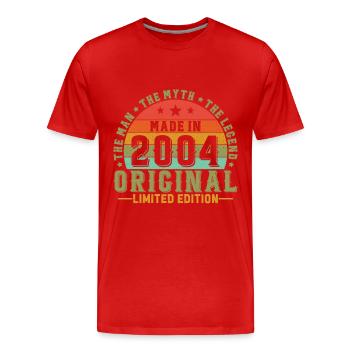 Vinatge 2004 Geburtstagsgeschenk - Männer Premium Bio T-Shirt - Rot - Vorne - Damien (186cm)