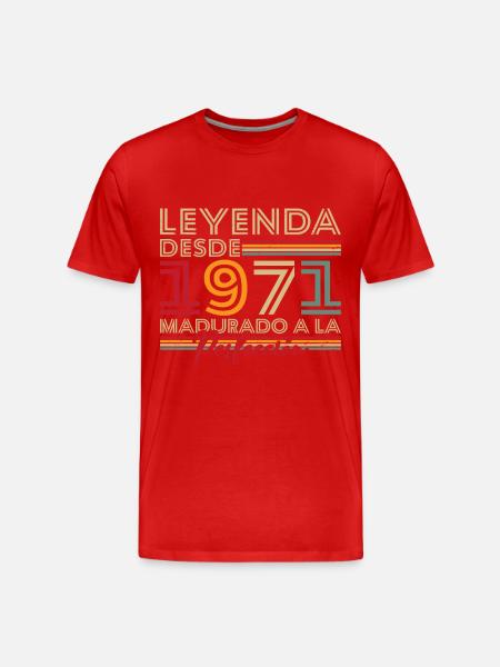 Legend since 1971 Birthday Gift - Men's Premium Organic T-Shirt - red