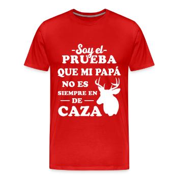 Proof that my dad doesn't always hunt - Men's Premium Organic T-Shirt - red - Front - Damien (186cm)