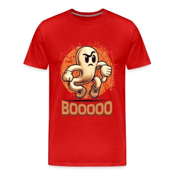 Booing Ghost Drôle Ghost Design - T-shirt bio Premium Homme - rouge - Devant - Damien (186cm)