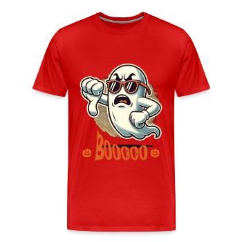 Booing fantôme Drôle Halloween Ghost Design - T-shirt bio Premium Homme - rouge - Devant - Damien (186cm)