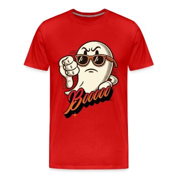 Booing Ghost Drôle Ghost Design - T-shirt bio Premium Homme - rouge - Devant - Damien (186cm)