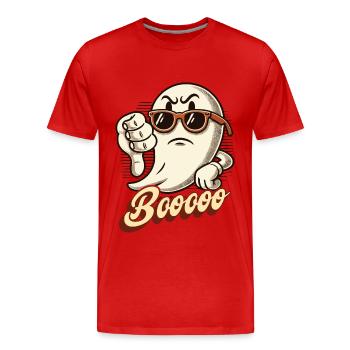 Booing Ghost Drôle Ghost Design - T-shirt bio Premium Homme - rouge - Devant - Damien (186cm)