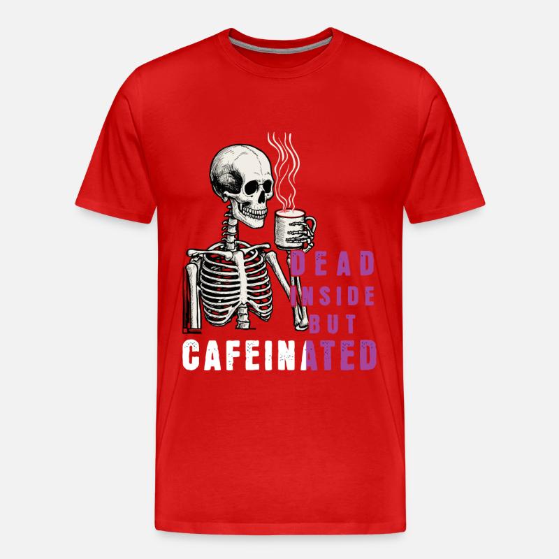 Lustiger Kaffee Spruch - Männer Premium Bio T-Shirt - Rot