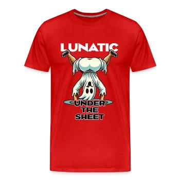 Lunatique sous feuille drôle Ghost Design - T-shirt bio Premium Homme - rouge - Devant - Damien (186cm)