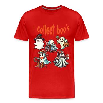 I Collect Boos Lustiger Gespenster Sammler - Männer Premium Bio T-Shirt - Rot - Vorne - Damien (186cm)