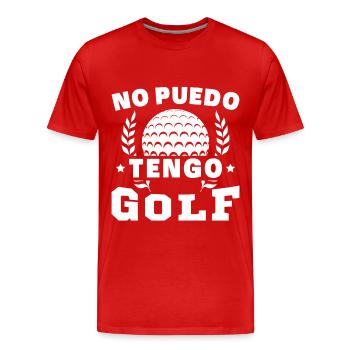 Je ne peux pas avoir de golf - T-shirt bio Premium Homme - rouge - Devant - Damien (186cm)