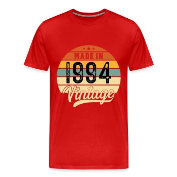 Vinatge 1994 Geburtstagsgeschenk - Männer Premium Bio T-Shirt - Rot - Vorne - Damien (186cm)