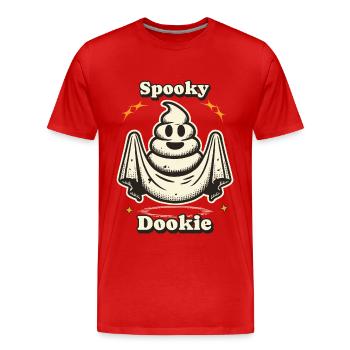 lastLustiges Kackhaufen Gespenst Kostümidee - Männer Premium Bio T-Shirt - Rot - Vorne - Damien (186cm)