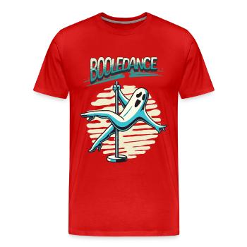 Danse booléenne drôle disant Pole Dance Ghost - T-shirt bio Premium Homme - rouge - Devant - Damien (186cm)