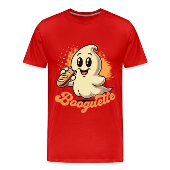 Ghost Baguette Lover Booguette - Men's Premium Organic T-Shirt - red - Front - Damien (186cm)