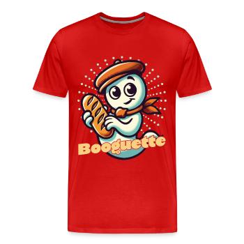 Ghost Baguette Lover Booguette - Men's Premium Organic T-Shirt - red - Front - Damien (186cm)
