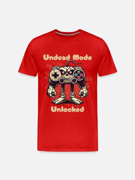 Zombie Gaming Controller Mode Unleashed - Men's Premium Organic T-Shirt - red