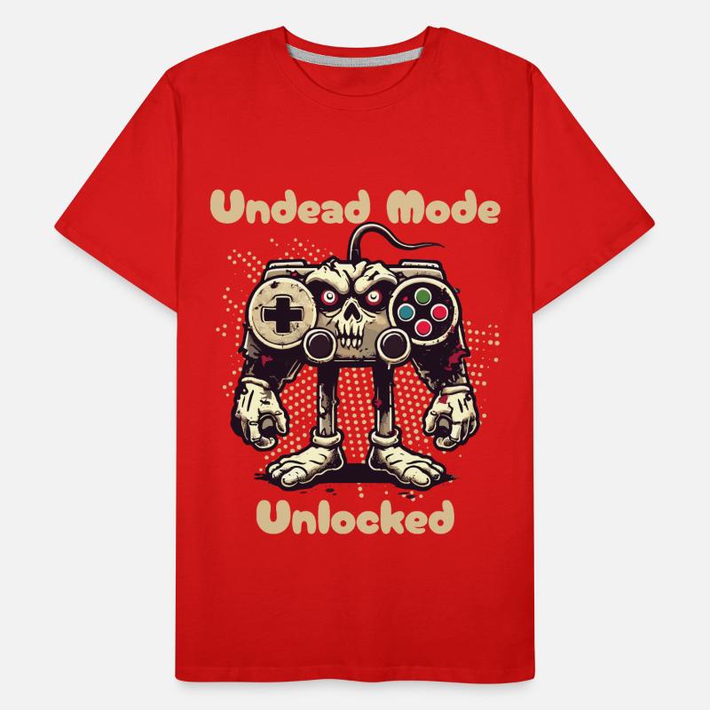 Zombie Gaming Controller Mode Unleashed Men's Premium Organic T-Shirt