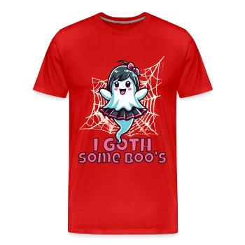 Halloween Goth Mädchen Ich Goth Einige Boo's - Männer Premium Bio T-Shirt - Rot - Vorne - Damien (186cm)