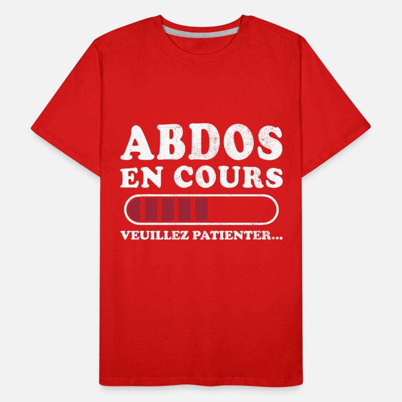 Abs in progress please wait Men's Premium Organic T-Shirt