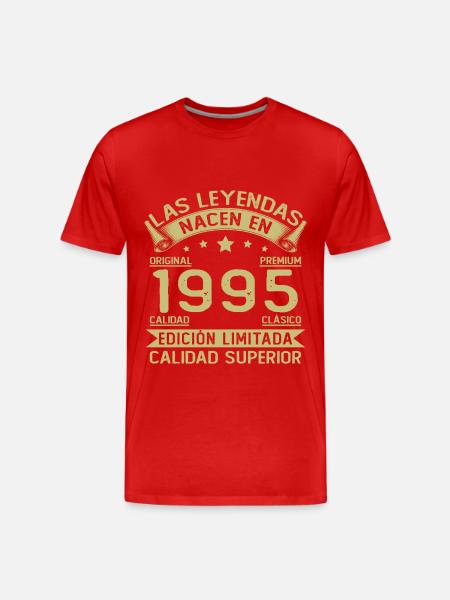 Vintage 1995 30 års fødselsdagsgave - Herre Premium T-shirt økologisk - rød