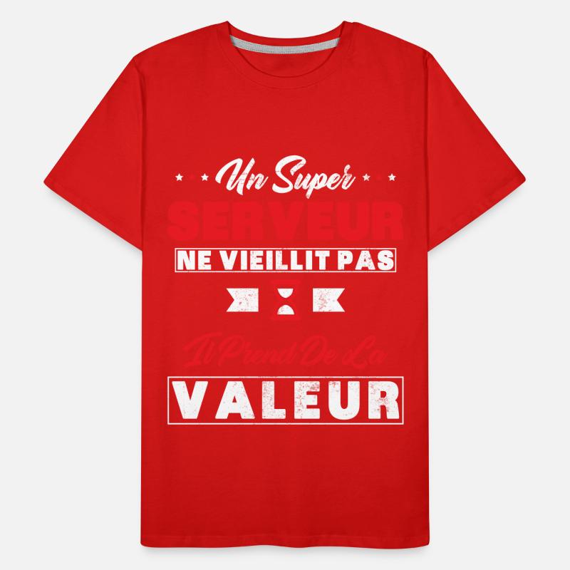 A Super Server does not age as a gift Server Men's Premium Organic T-Shirt