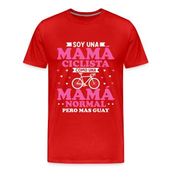 I'm a cycling mom like a normal mom - Men's Premium Organic T-Shirt - red - Front - Damien (186cm)