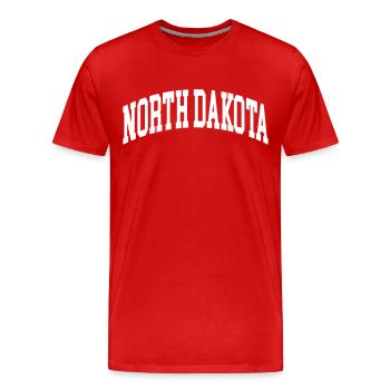 North Dakota - Männer Premium Bio T-Shirt - Rot - Vorne - Damien (186cm)