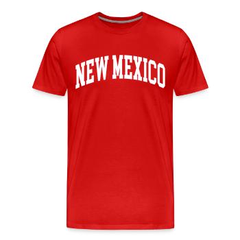 New Mexico - Men's Premium Organic T-Shirt - red - Front - Damien (186cm)