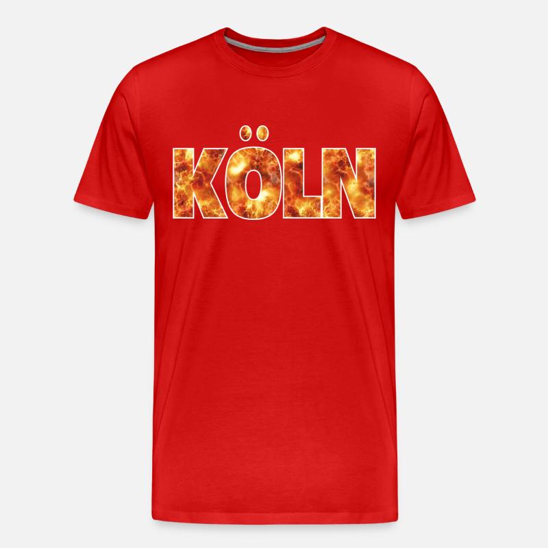 Köln - Männer Premium Bio T-Shirt - Rot
