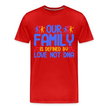 Adoption Foster Parents Adoptive Parents Gift - Men's Premium Organic T-Shirt - red - Front - Damien (186cm)