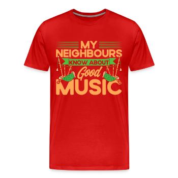 Dudelsack Dudelsäcke Dudelsackspieler Geschenk - Männer Premium Bio T-Shirt - Rot - Vorne - Damien (186cm)