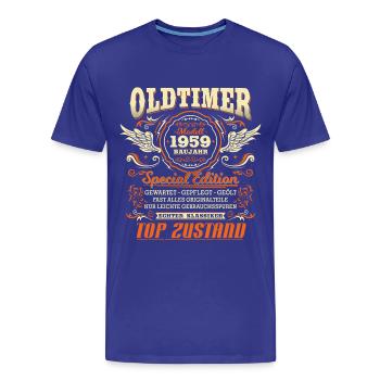 Oldtimer Baujahr 1959 Jahrgang Geburtstag Geschenk - Männer Premium Bio T-Shirt - Königsblau - Vorne - Damien (186cm)
