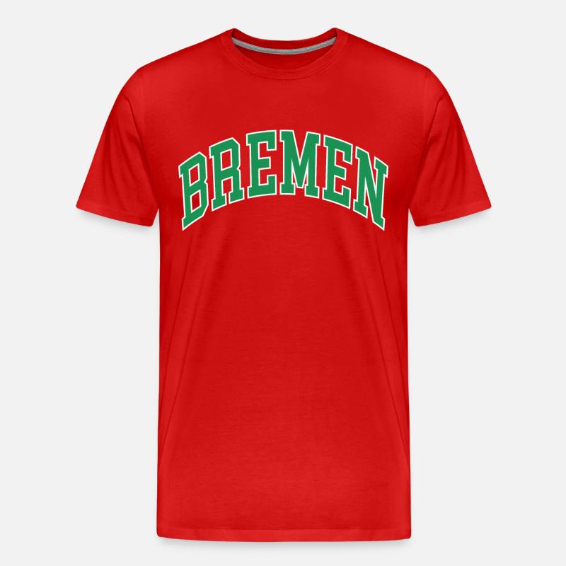 Bremen - Männer Premium Bio T-Shirt - Rot