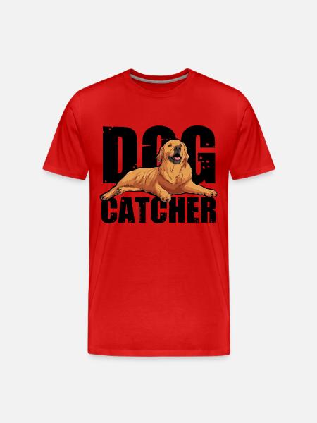 Dog Catcher Hund - Männer Premium Bio T-Shirt - Rot