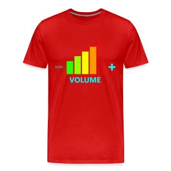 VOLUME UP MEN - T-shirt bio Premium Homme - rouge - Devant - Damien (186cm)