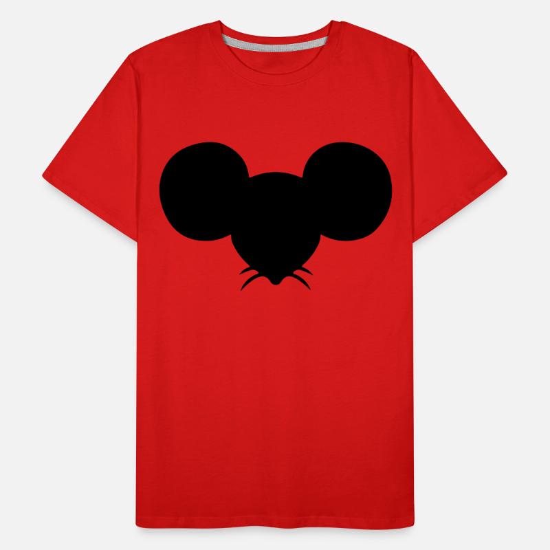 Maus Mäusekopf Mäuschen Mausi Männer Premium Bio T-Shirt