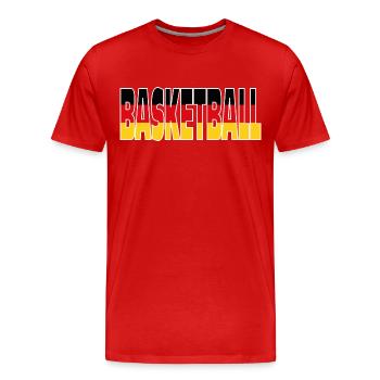 Basketball - Männer Premium Bio T-Shirt - Rot - Vorne - Damien (186cm)