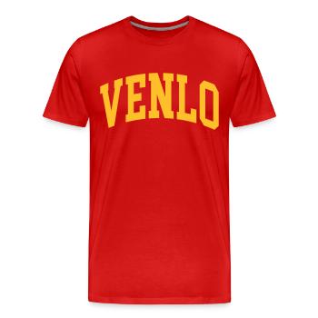 Venlo - Men's Premium Organic T-Shirt - red - Front - Damien (186cm)