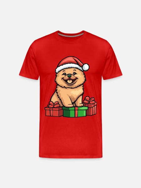 Chow Chow Dog Christmas Gifts - Men's Premium Organic T-Shirt - red