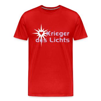Guerrier de la Lumière - T-shirt bio Premium Homme - rouge - Devant - Damien (186cm)