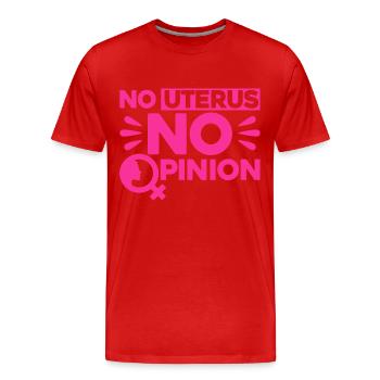 Women's Rights Feminist Empowerment - Men's Premium Organic T-Shirt - red - Front - Damien (186cm)