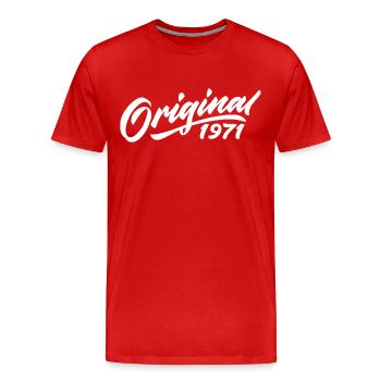Original 1971 Cadeau D'anniversaire 1971 - T-shirt bio Premium Homme - rouge - Devant - Damien (186cm)