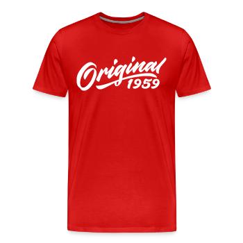 Original 1959 Cadeau D'anniversaire 1959 - T-shirt bio Premium Homme - rouge - Devant - Damien (186cm)
