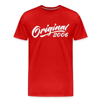 Original 2006 Cadeau D'anniversaire 2006 - T-shirt bio Premium Homme - rouge - Devant - Damien (186cm)